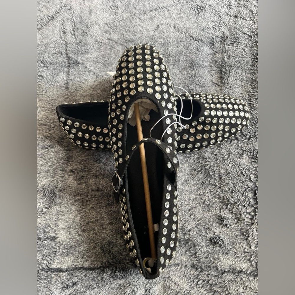 a new day Black Studded Flats - Picture 3 of 5